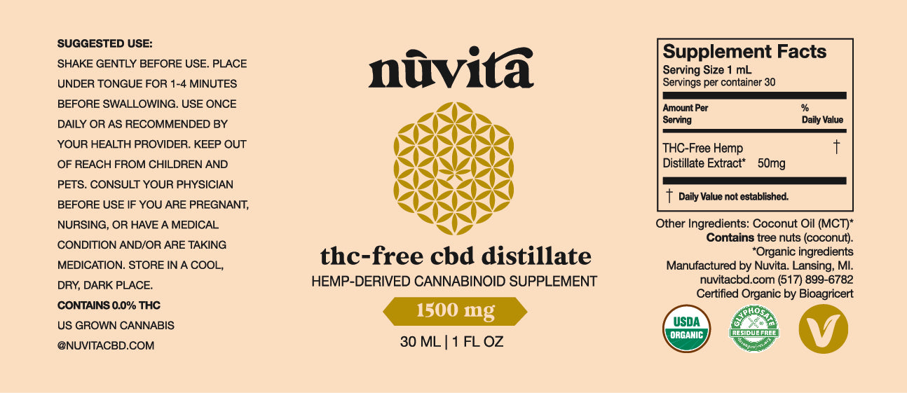 THC-Free Distillate CBD Oil